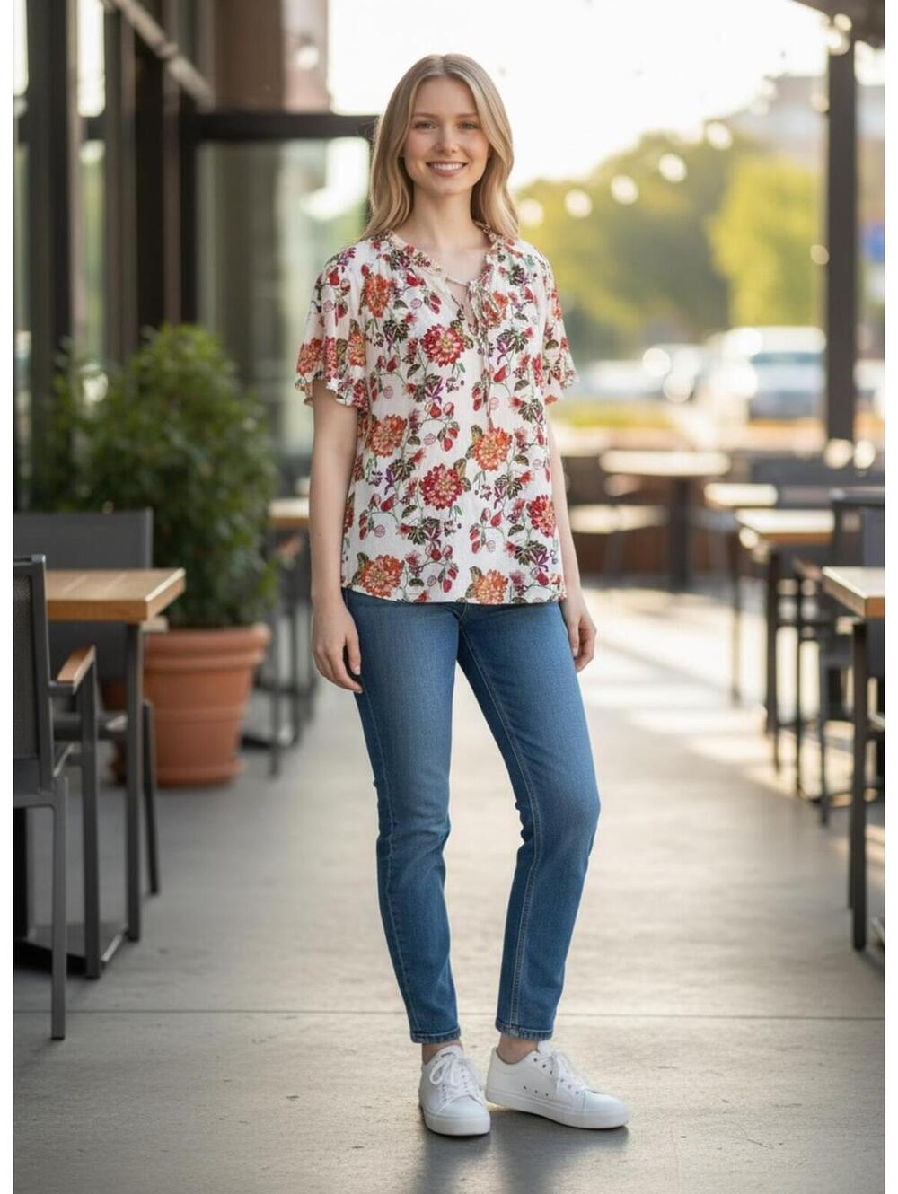 Rose + Olive Floral Rayon Dress Size 3X